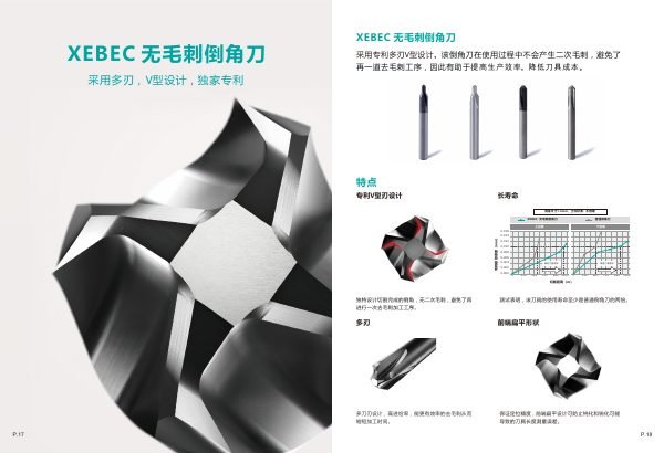 Burr-free chamfering cutter catalog detail