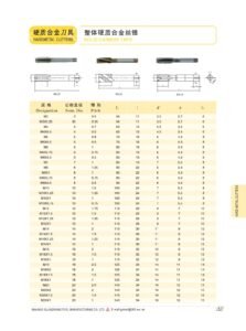 Carbide Taps / 硬质合金丝锥