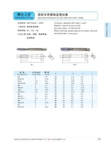 High-Performance Specialized Taps / 高性能专用丝锥